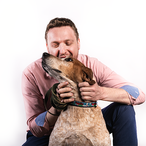 AmeriVet Senior Operations Director Nate Wells, pictured with his dog Sweetie