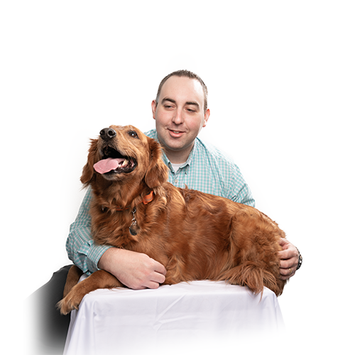 AmeriVet Director of Human Resources - Strategy John Tomko, pictured with his dog Micah