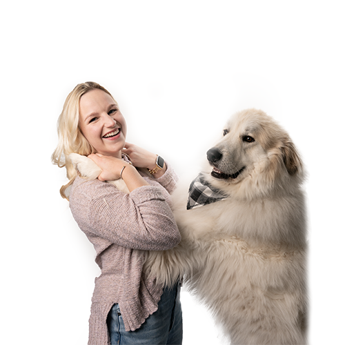AmeriVet Marketing Manager Sophie Giddings, pictured with her dog Teddy