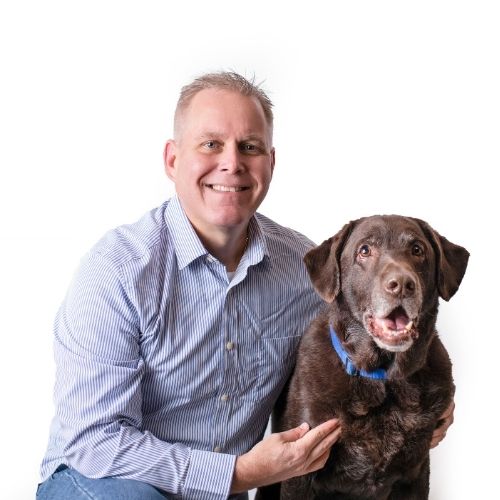 AmeriVet National Medical Director Brian Hurley, DVM, pictured with his dog Rocky