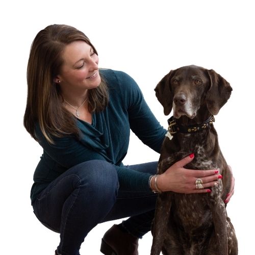 AmeriVet Operations Director Heather Velez, pictured with her dog Charlie Girl