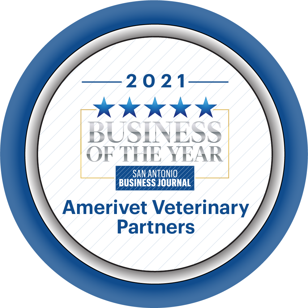 AMERIVET BUSINESS OF THE YEAR 2021 button