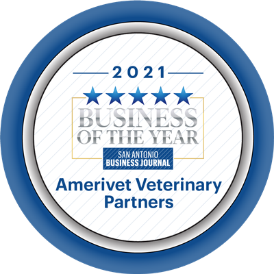 AmeriVet's 2021 Business of the Year Award Medal from the San Antonio Business Journal
