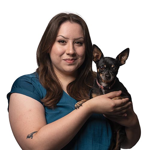 Valerie Mann with Poncho