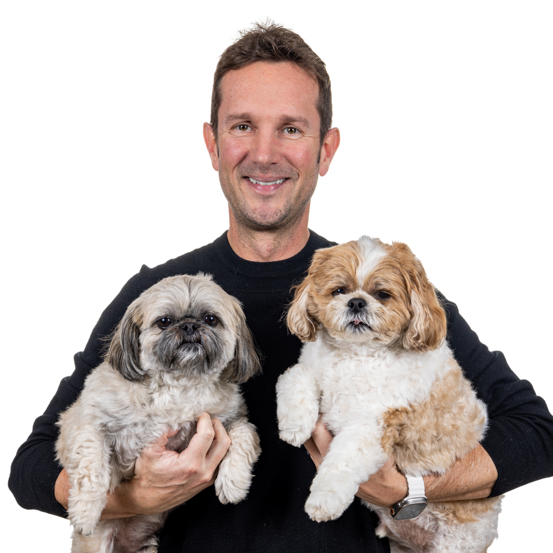 Jason Heffelfinger with Louis and Bentley